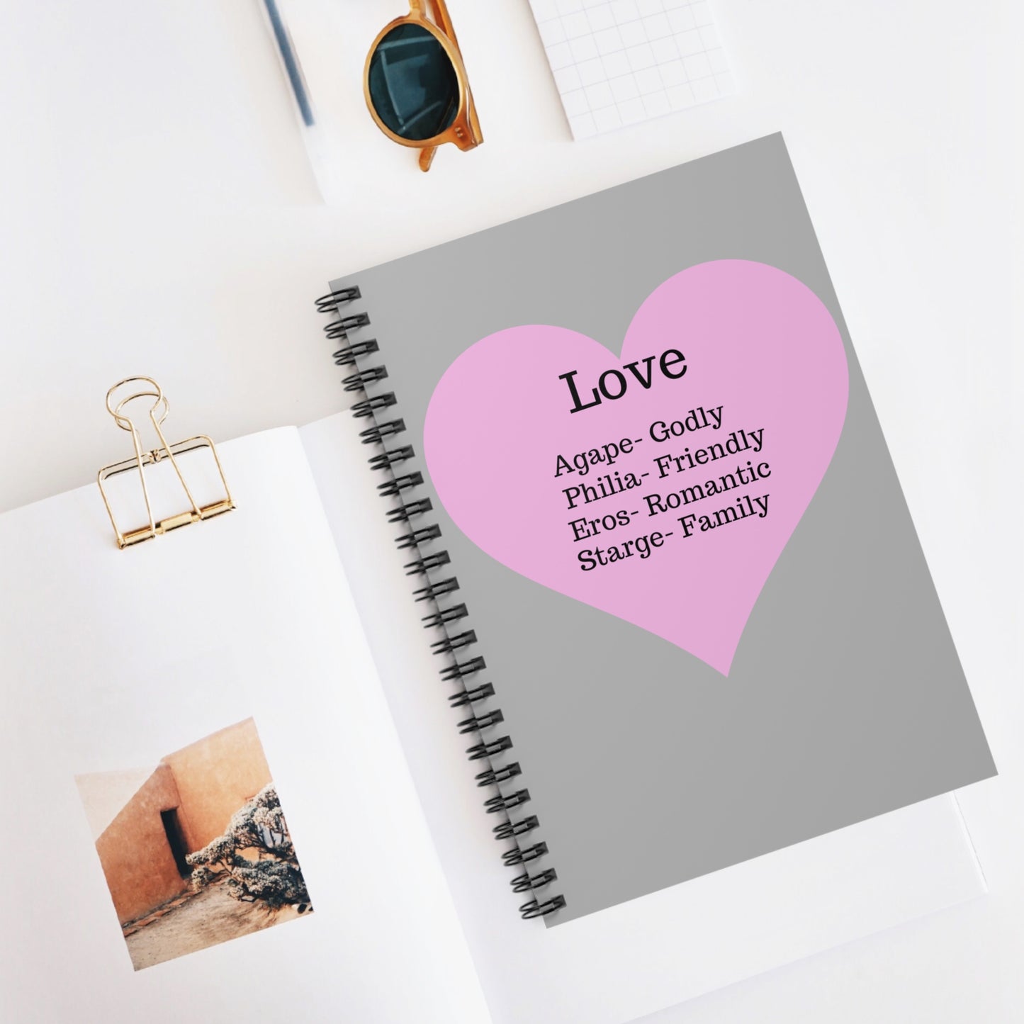 The "Language of the Heart" Notebook – Ruled Journal for Every Thought (Light grey)