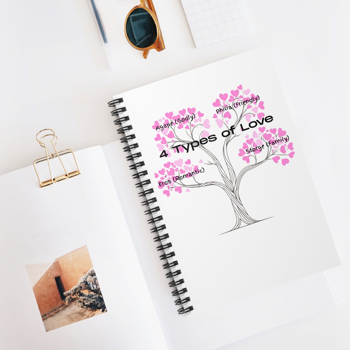 Aesthetic Greek Love Definition Notebook – Premium Spiral Journal