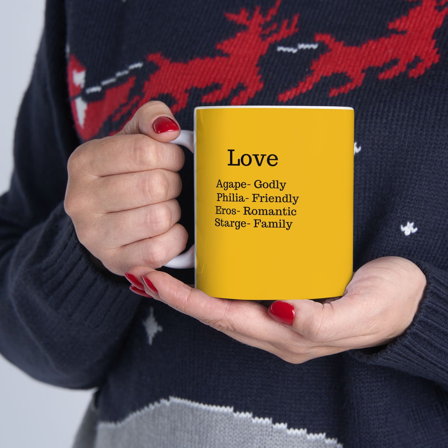 The "Ancient Wisdom" Love Definition Mug – A Sincere Start to Your Day (11oz, 15oz)(Yellow)