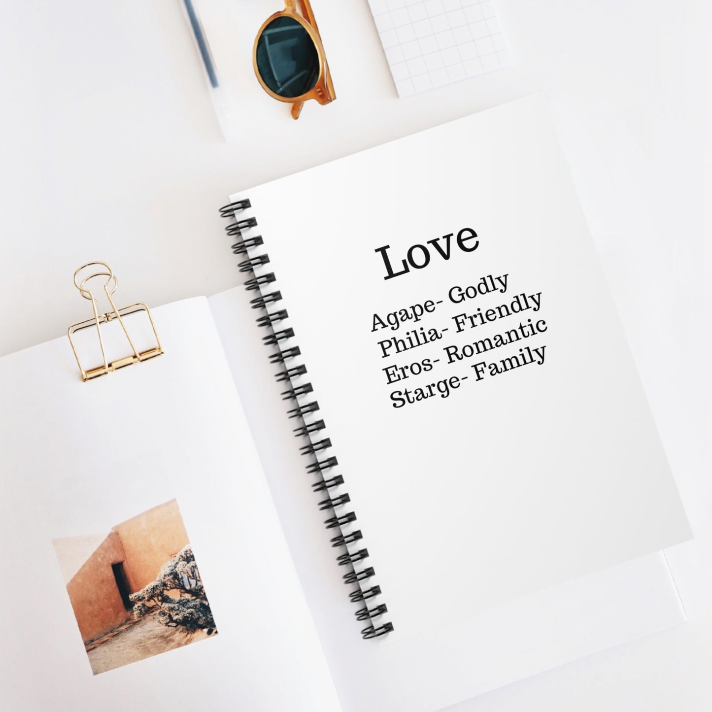 The "Language of the Heart" Notebook – Ancient Wisdom Ruled Journal (White)
