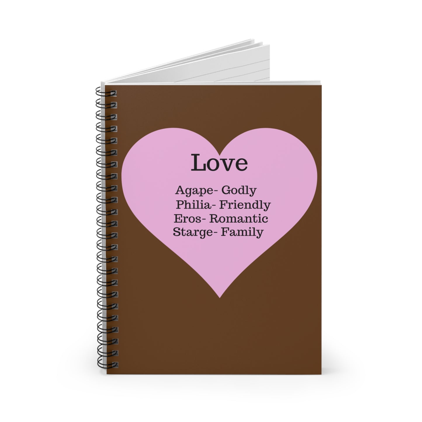 The "Language of the Heart" Notebook – Ruled Journal for Every Thought (Brown)
