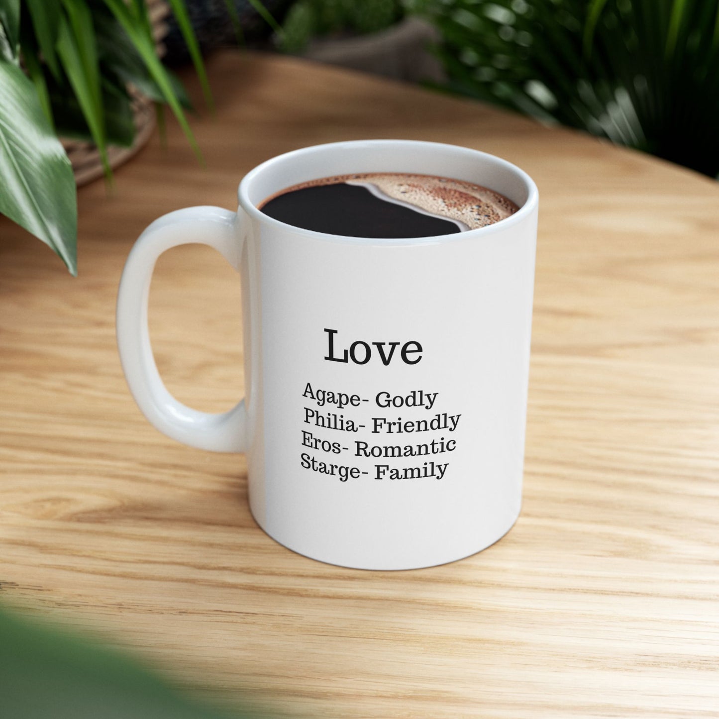 The "Ancient Wisdom" Love Definition Mug – A Sincere Start to Your Day (11oz, 15oz)(White)