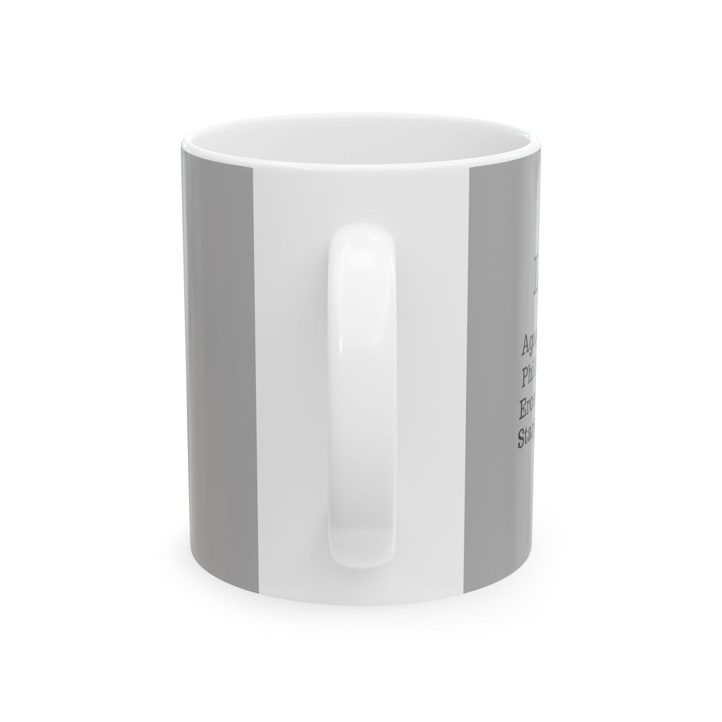 The "Ancient Wisdom" Love Definition Mug – A Sincere Start to Your Day (11oz, 15oz)(Light grey)