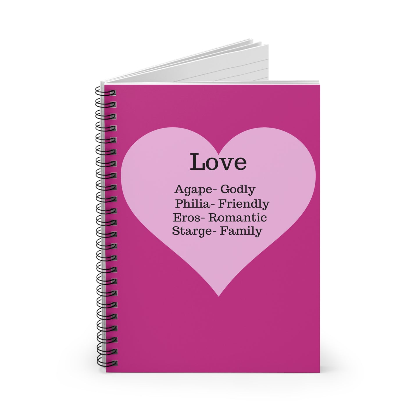 The "Language of the Heart" Notebook – Ruled Journal for Every Thought (Pink)