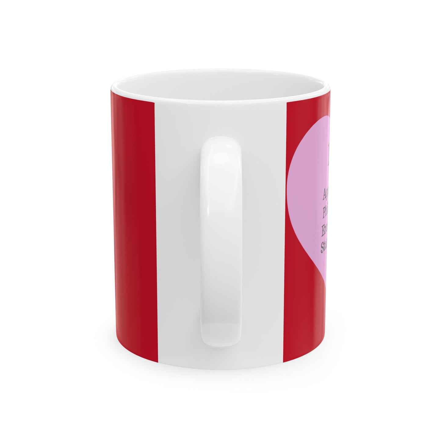 The "Language of Love" Ceramic Mug – A Sincere Start to Your Day (11oz, 15oz)(Dark red)