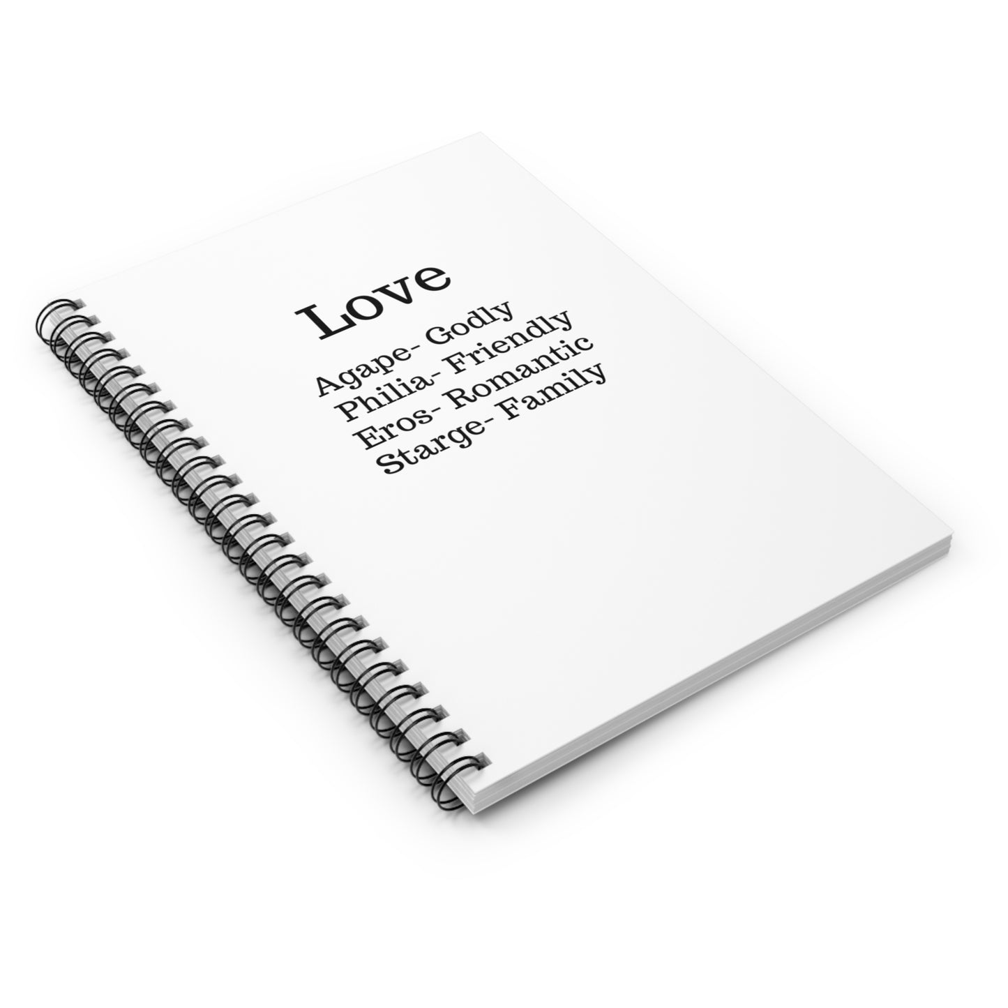 The "Language of the Heart" Notebook – Ancient Wisdom Ruled Journal (White)