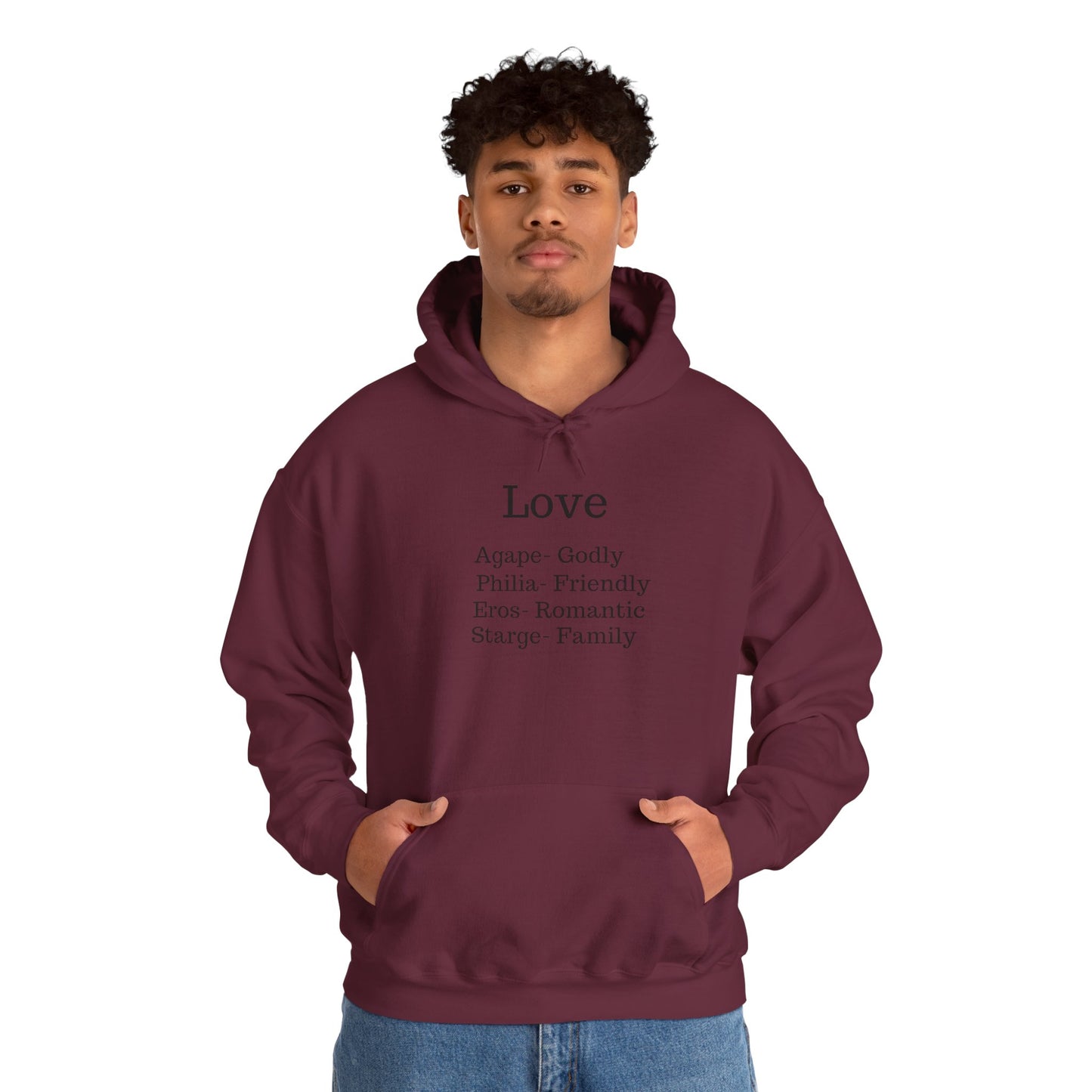 The "Language of Love" Aesthetic Hoodie – Soft Pink Heart Graphic