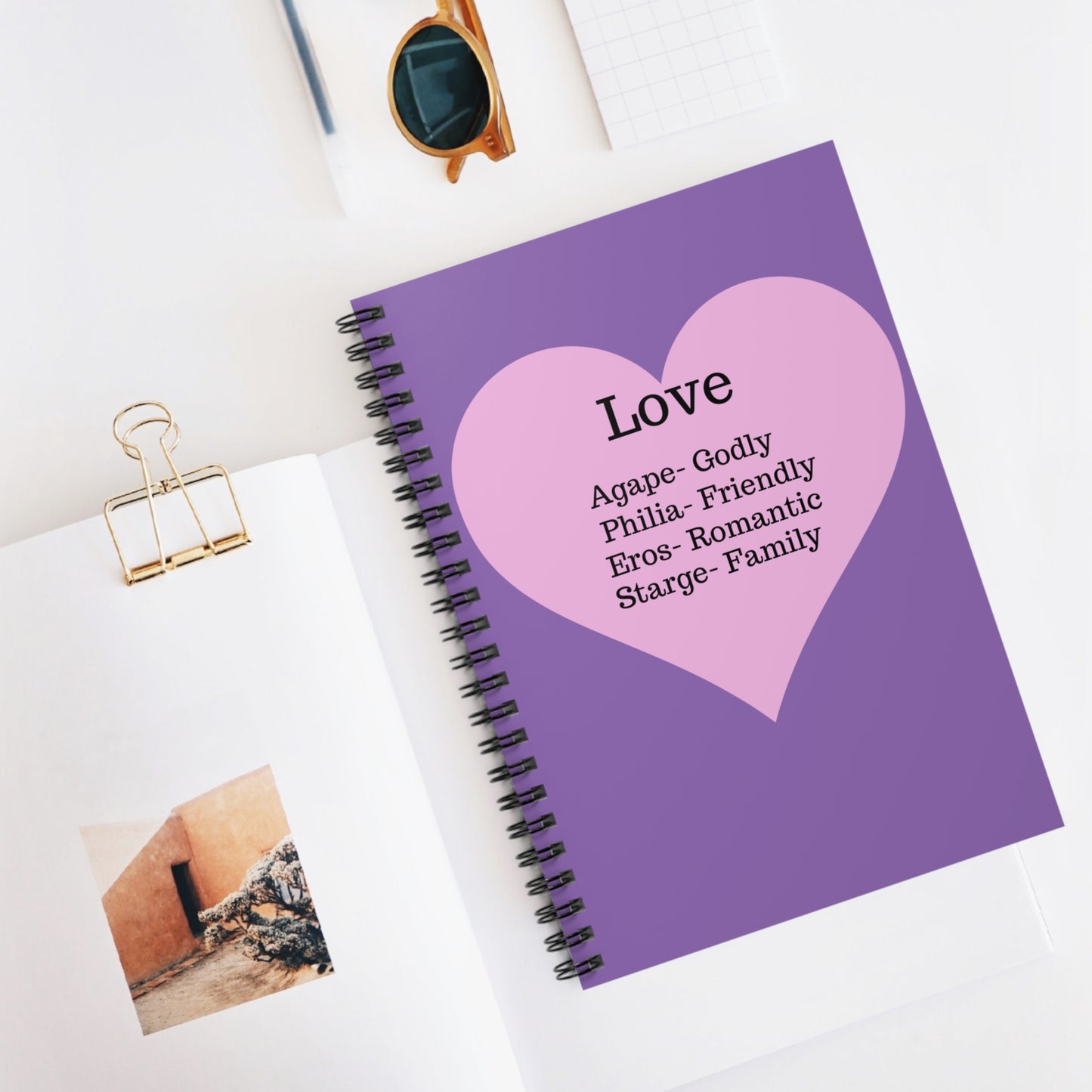 The "Language of the Heart" Notebook – Ruled Journal for Every Thought (Light purple)