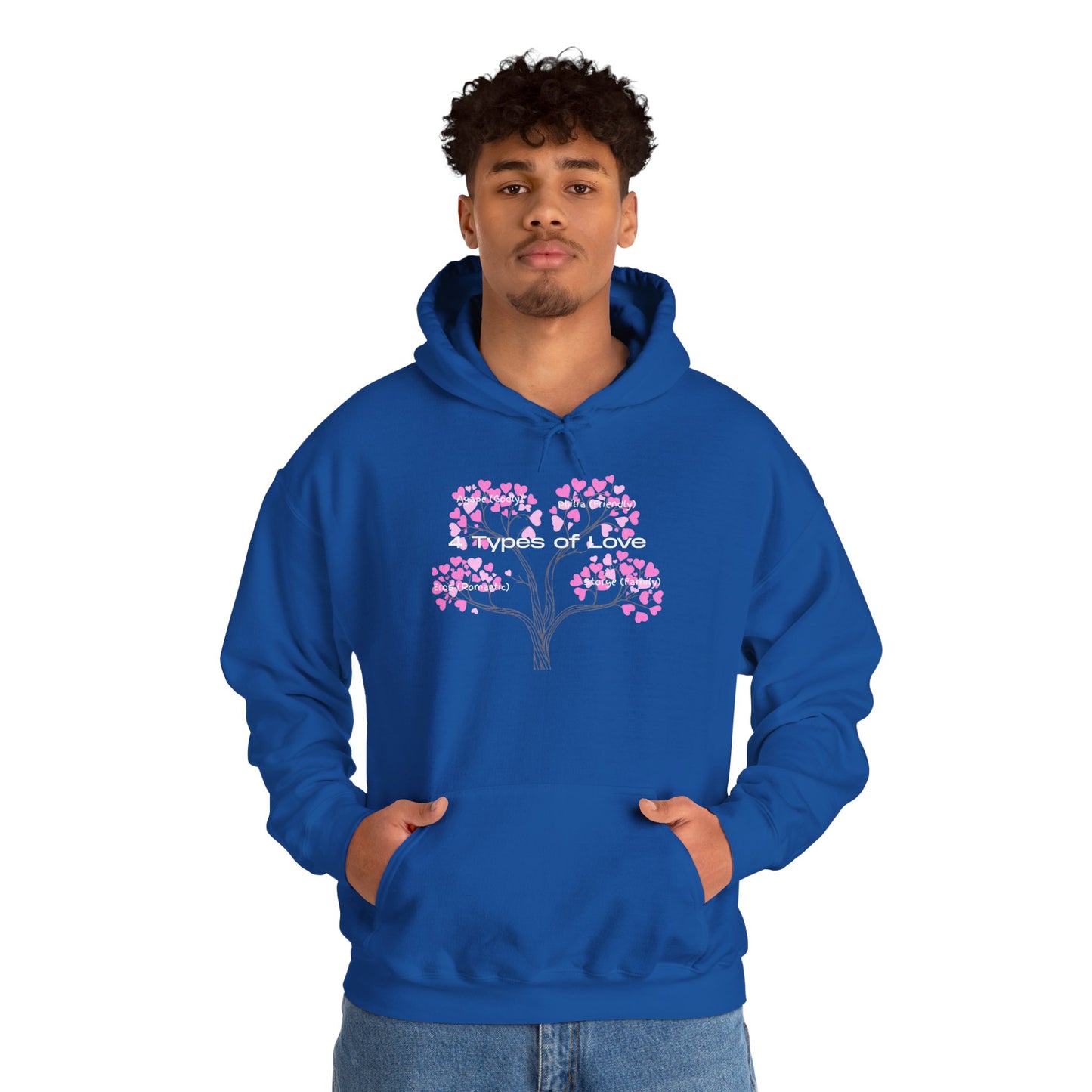 The "Language of Love" Aesthetic Hoodie – Soft Pink Heart Graphic