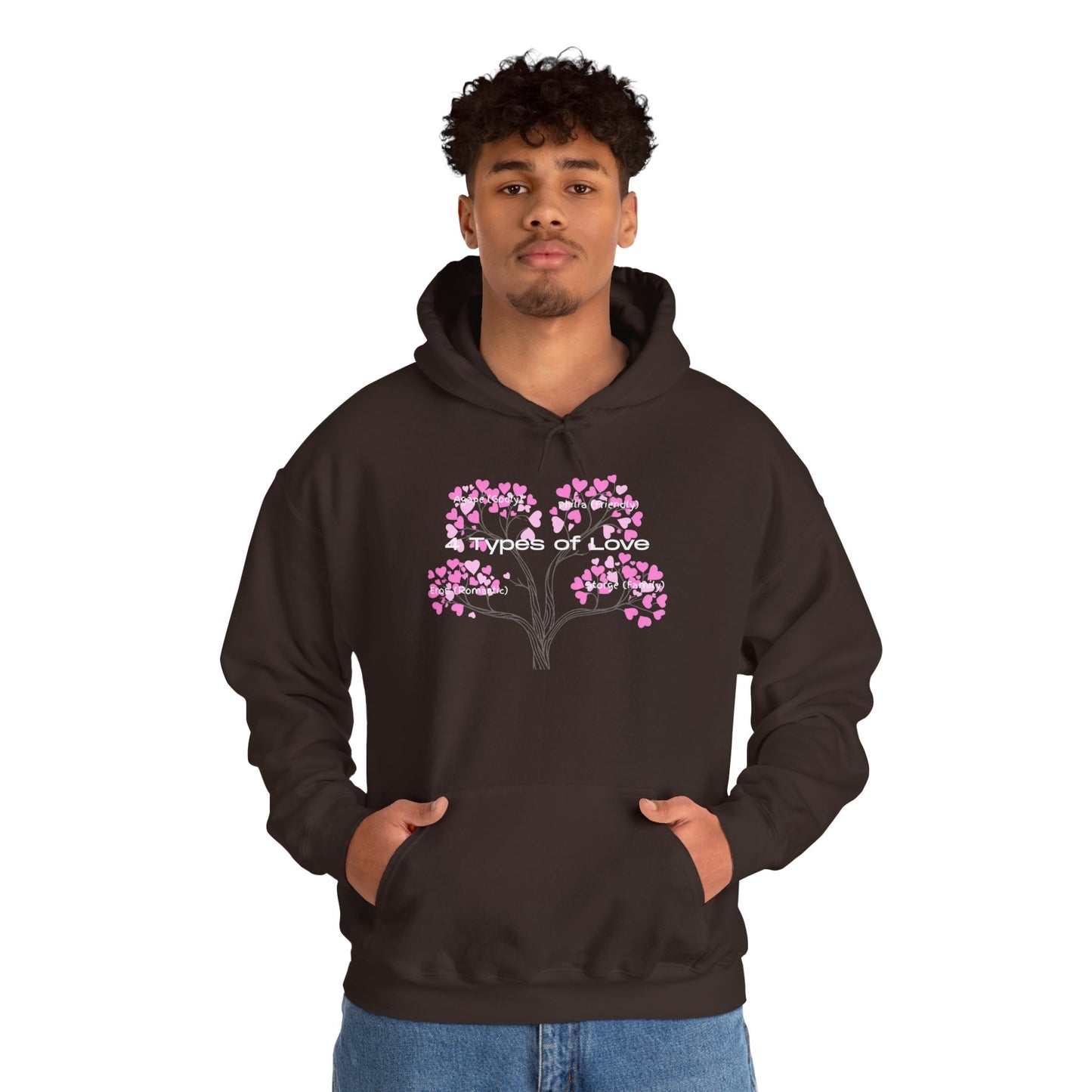 The "Language of Love" Aesthetic Hoodie – Soft Pink Heart Graphic