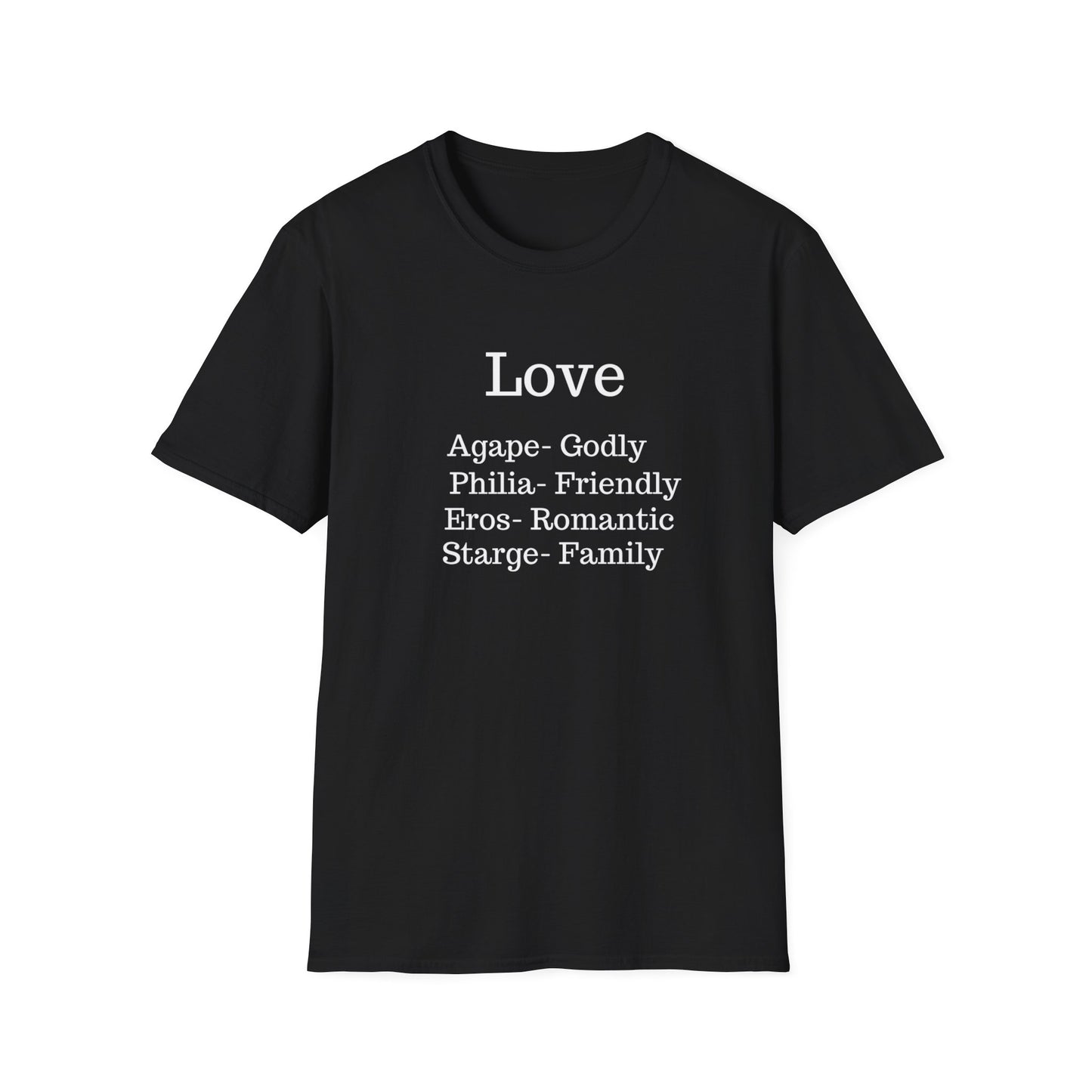 The "Four Loves" Greek Definition Tee – Wear the Language of the Soul
