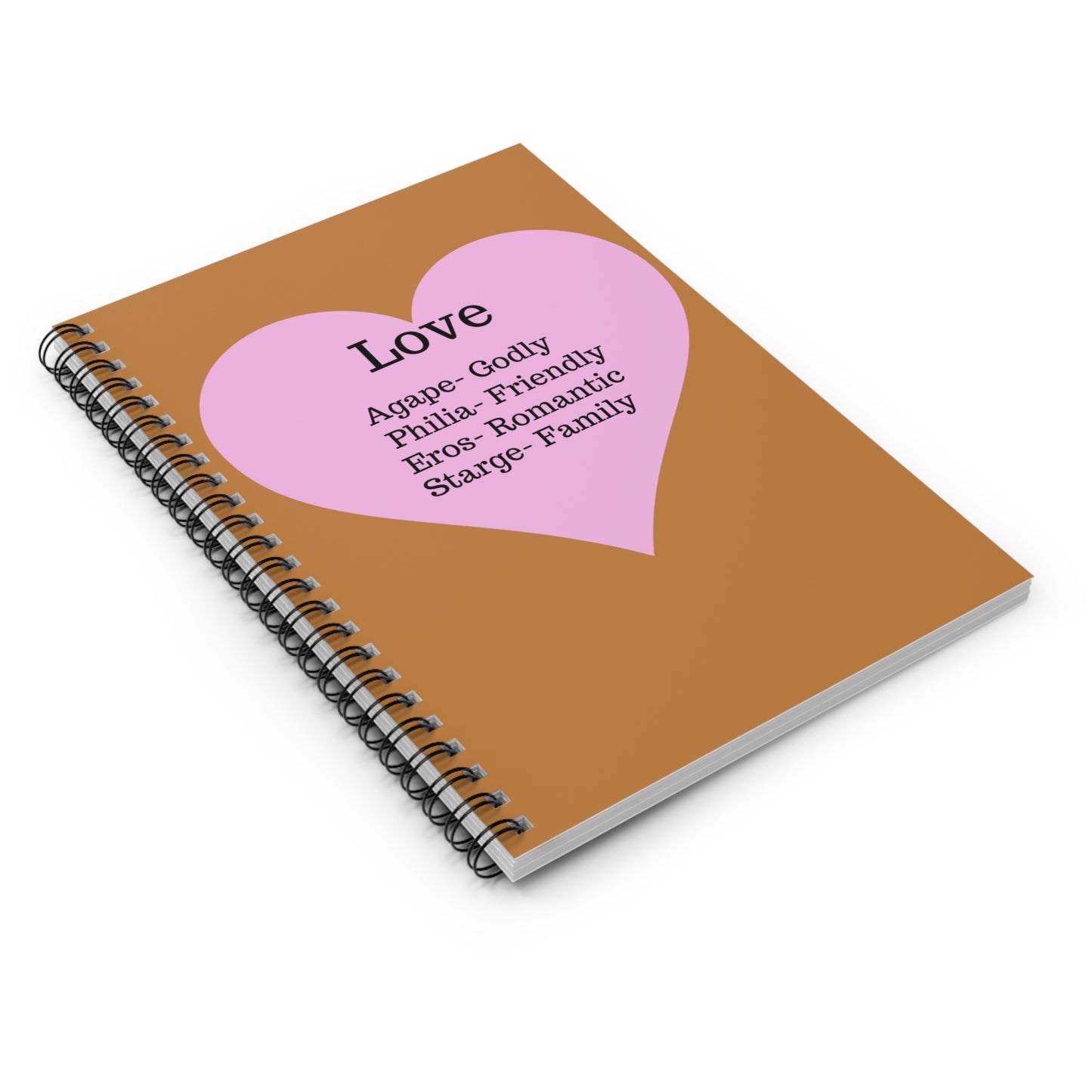 The "Language of the Heart" Notebook – Ruled Journal for Every Thought (Light brown)