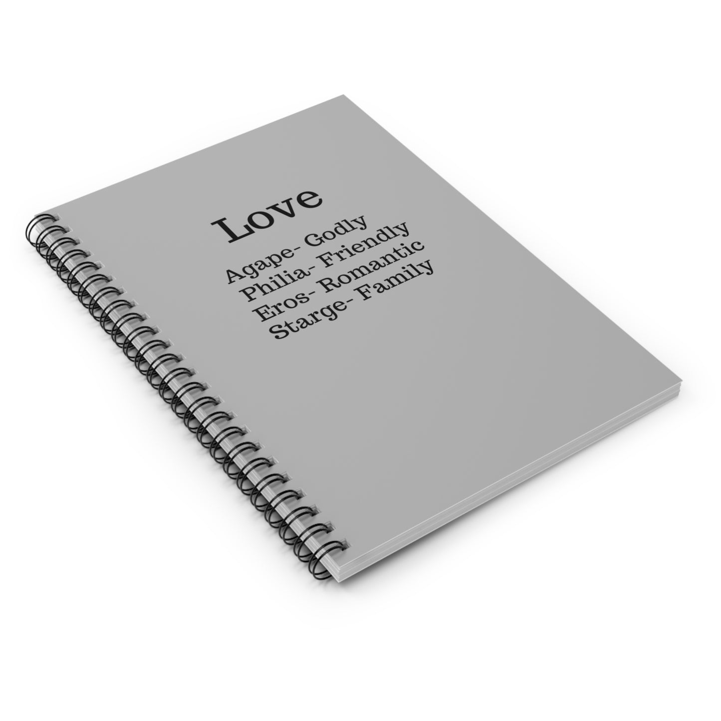 The "Language of the Heart" Notebook – Ancient Wisdom Ruled Journal (Light grey)