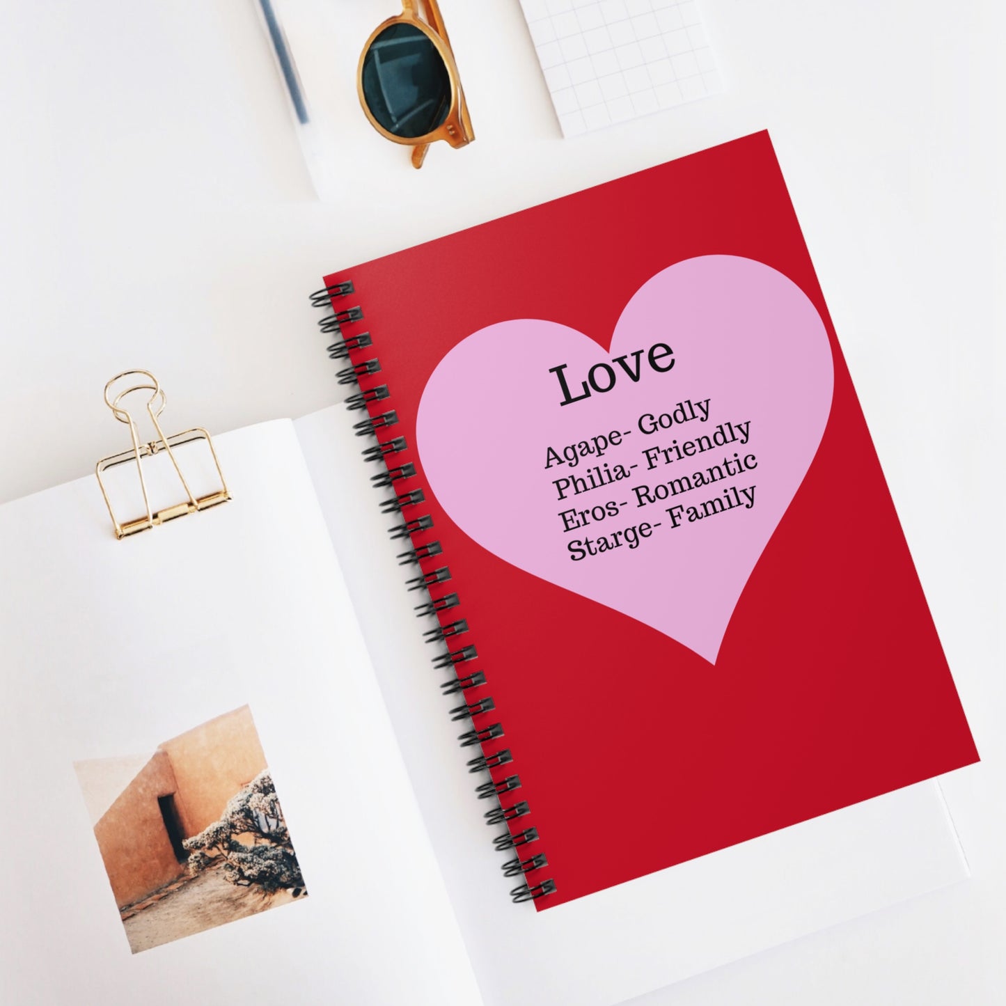 The "Language of the Heart" Notebook – Ruled Journal for Every Thought (Dark red)
