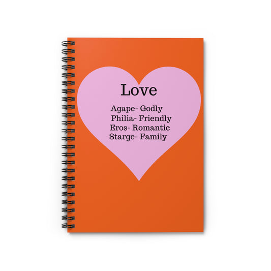 The "Language of the Heart" Notebook – Ruled Journal for Every Thought (Orange)