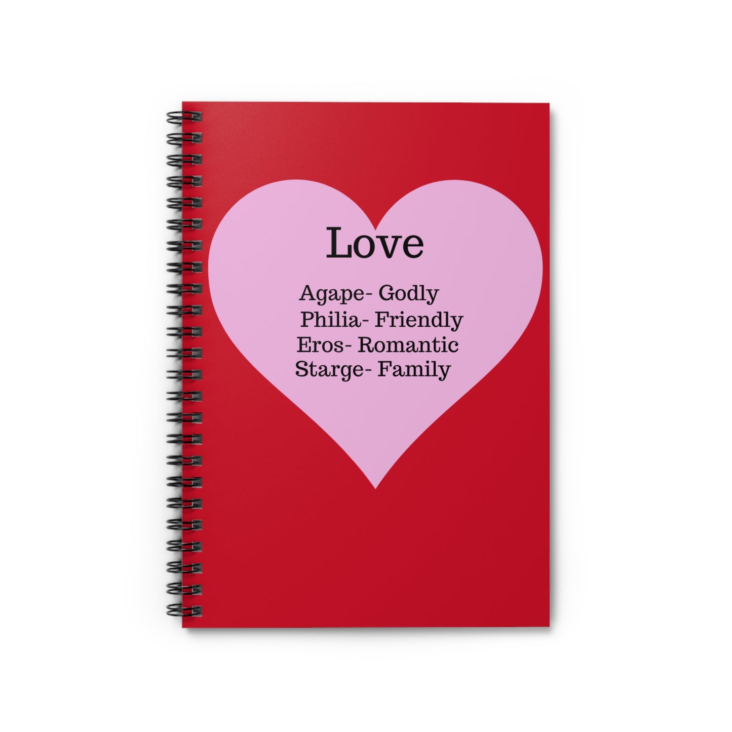 The "Language of the Heart" Notebook – Ruled Journal for Every Thought (Dark red)