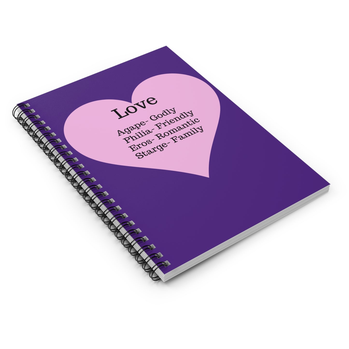 The "Language of the Heart" Notebook – Ruled Journal for Every Thought (Purple)