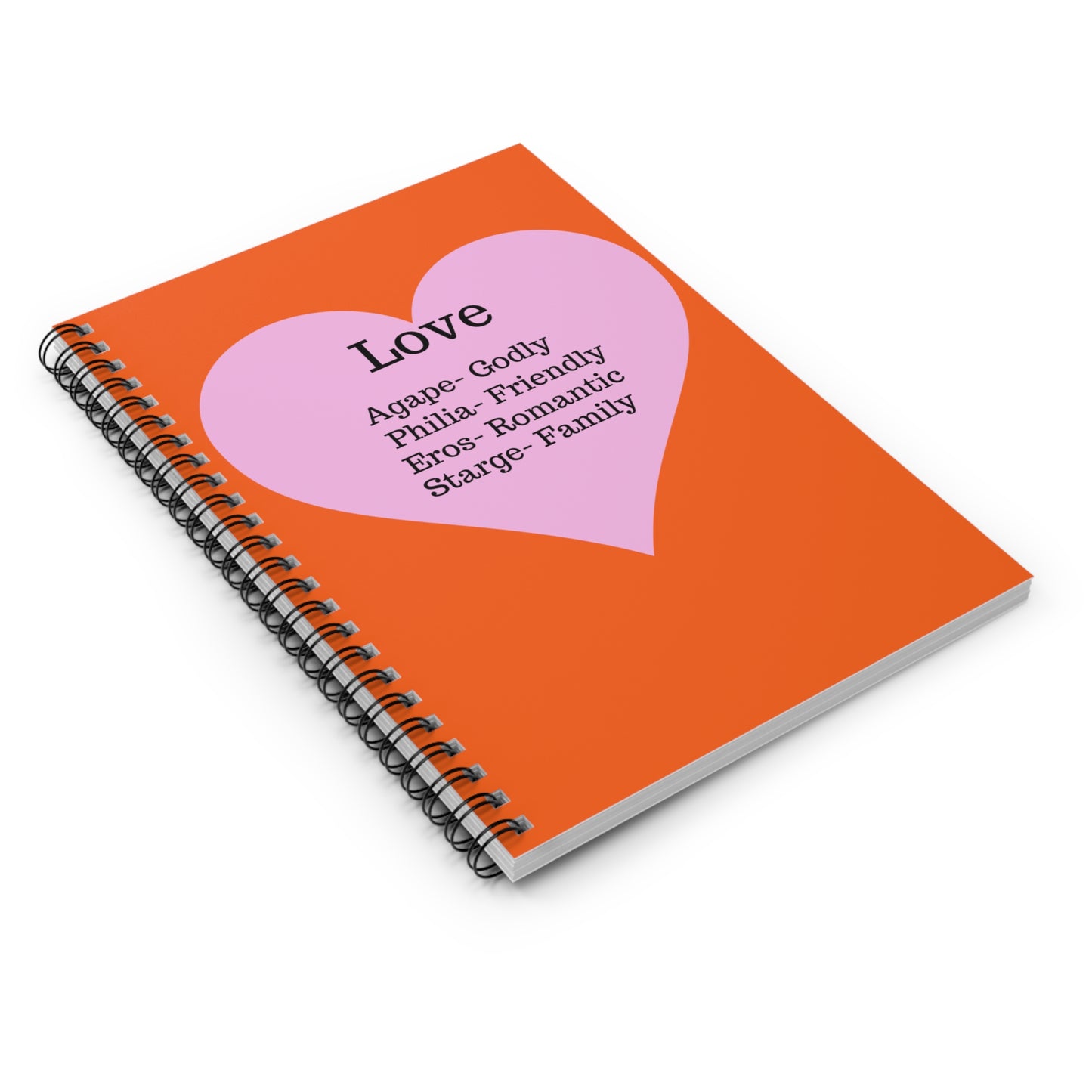 The "Language of the Heart" Notebook – Ruled Journal for Every Thought (Orange)