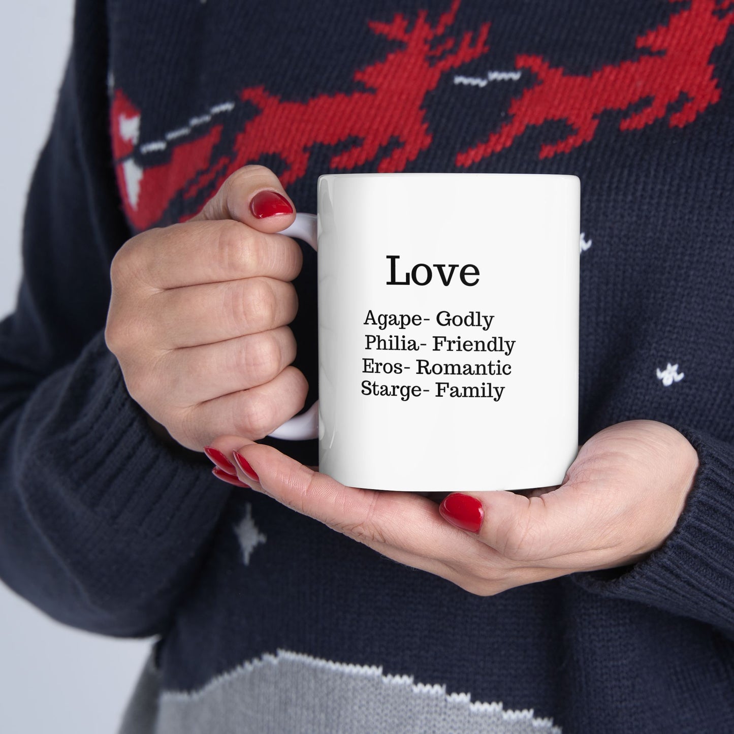 The "Ancient Wisdom" Love Definition Mug – A Sincere Start to Your Day (11oz, 15oz)(White)