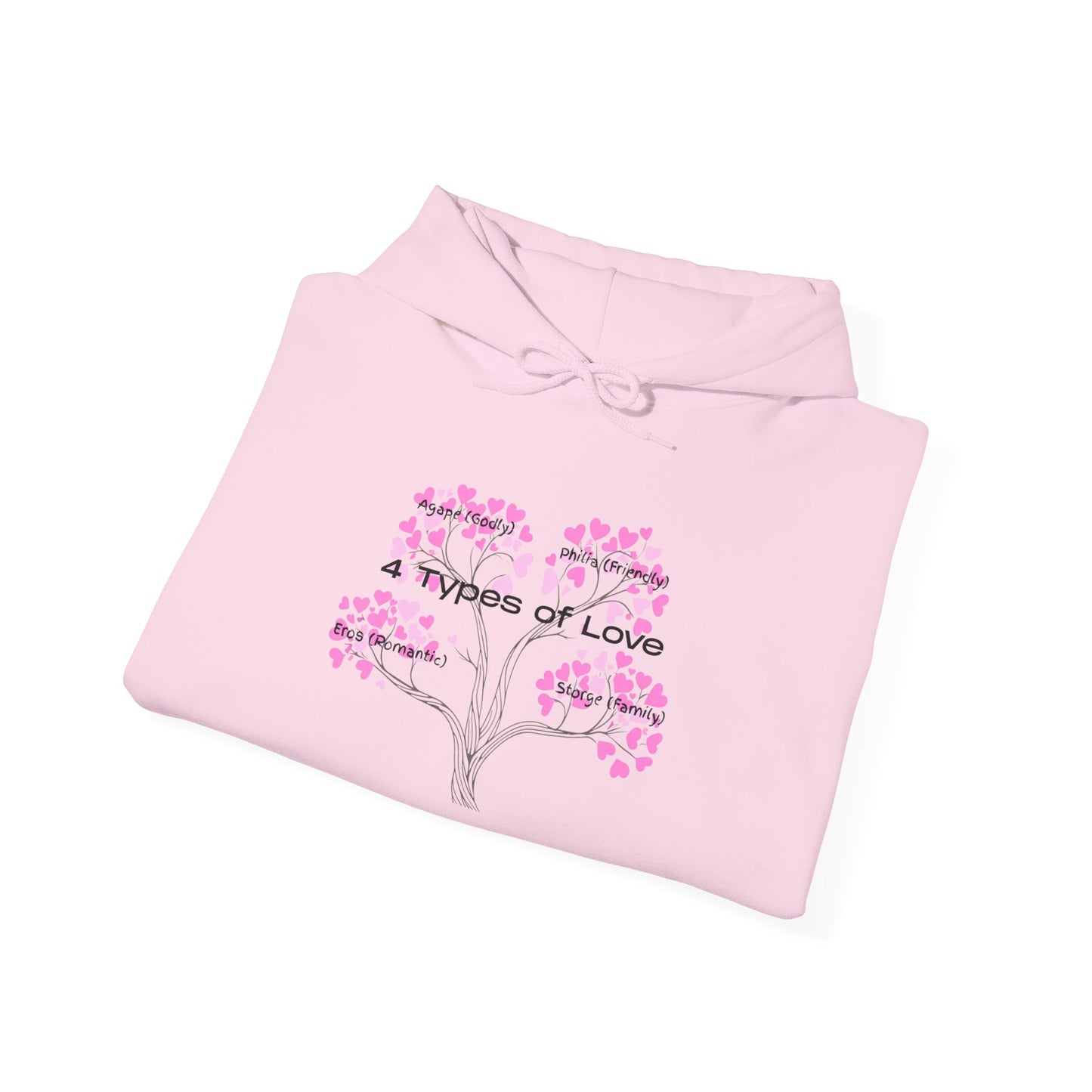 The "Language of Love" Aesthetic Hoodie – Soft Pink Heart Graphic