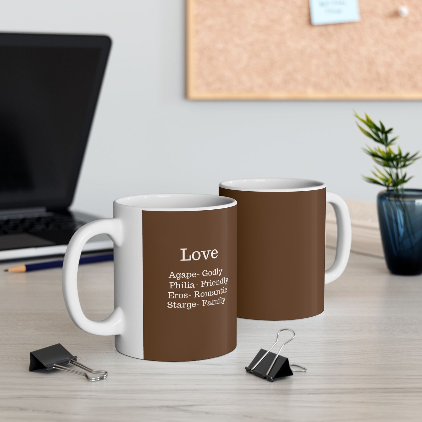 The "Ancient Wisdom" Love Definition Mug – A Sincere Start to Your Day (11oz, 15oz)(Brown)