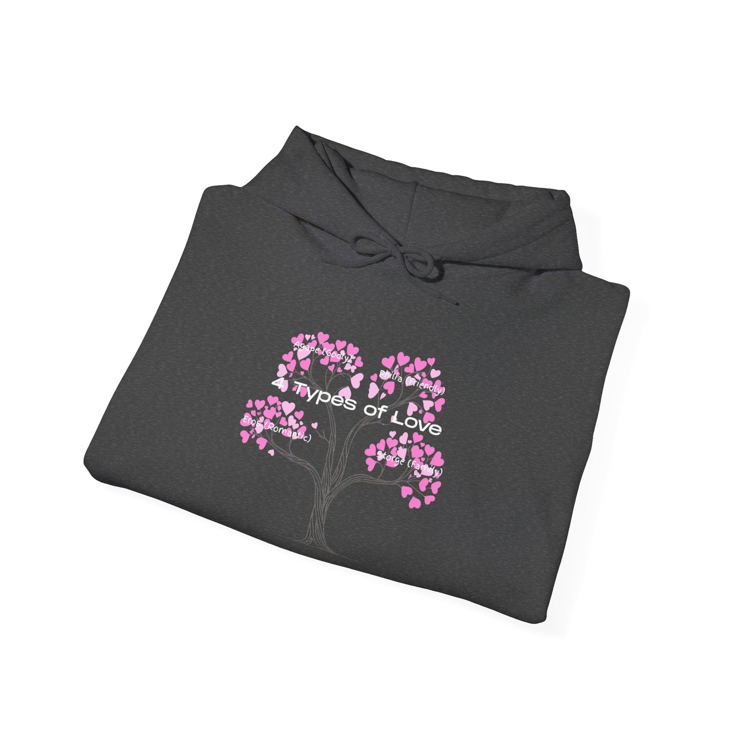 The "Language of Love" Aesthetic Hoodie – Soft Pink Heart Graphic