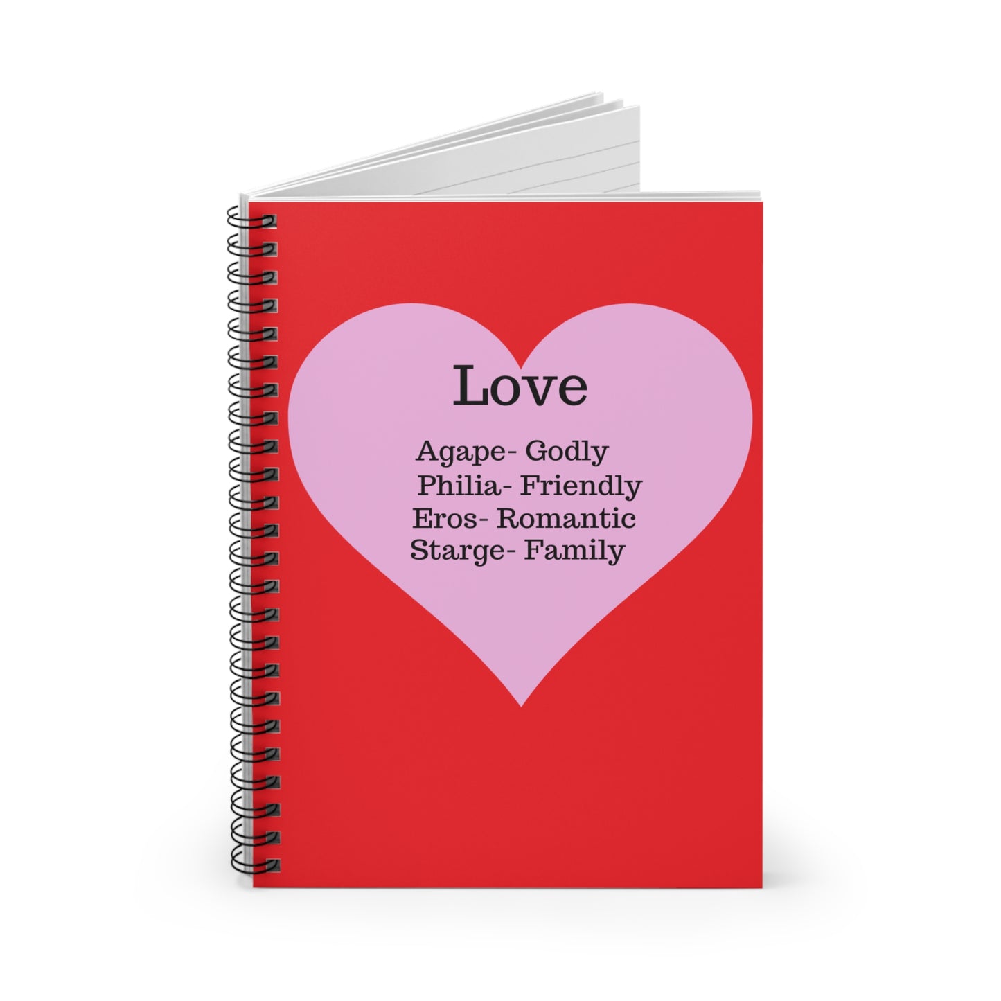 The "Language of the Heart" Notebook – Ruled Journal for Every Thought (Red)