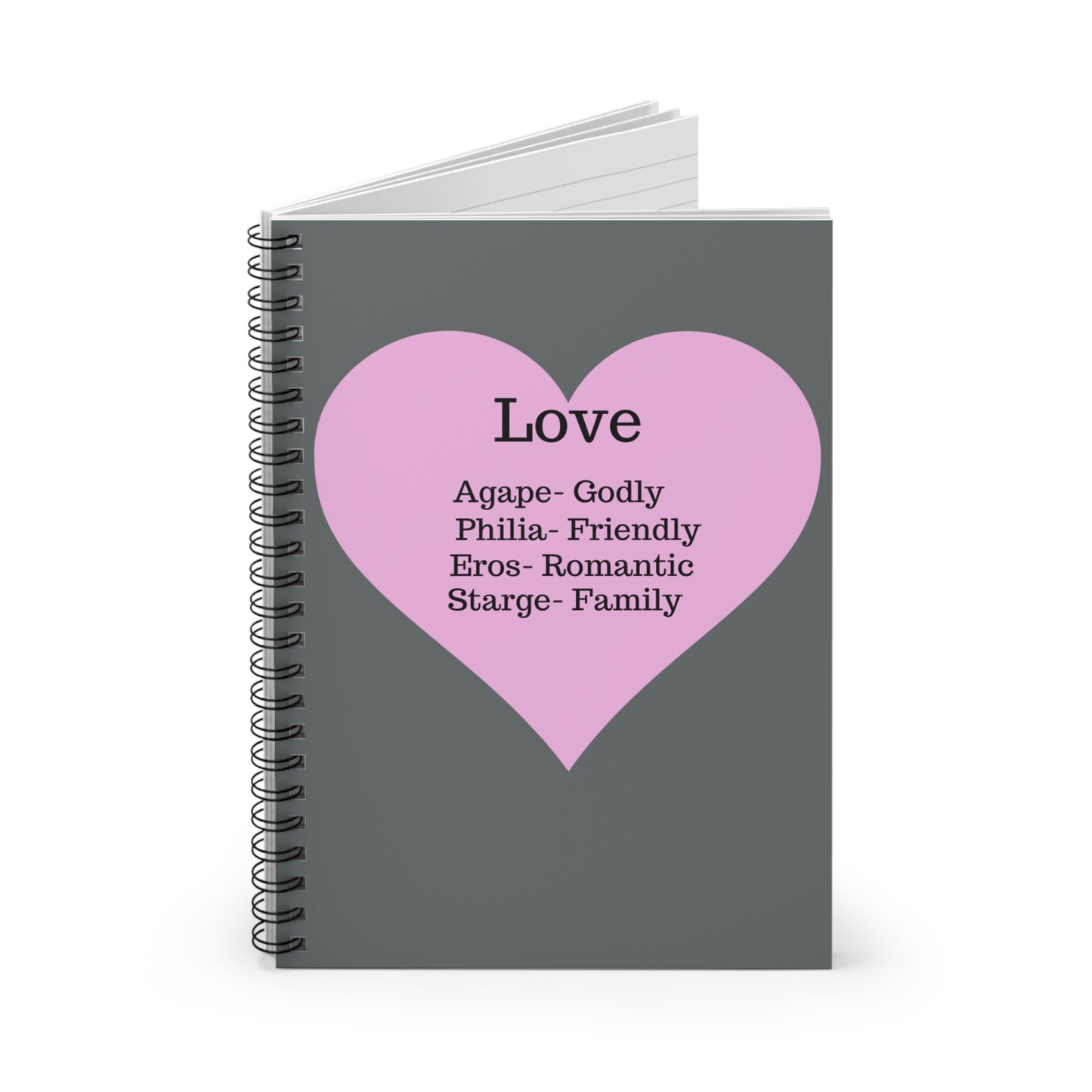 The "Language of the Heart" Notebook – Ruled Journal for Every Thought (Dark grey)
