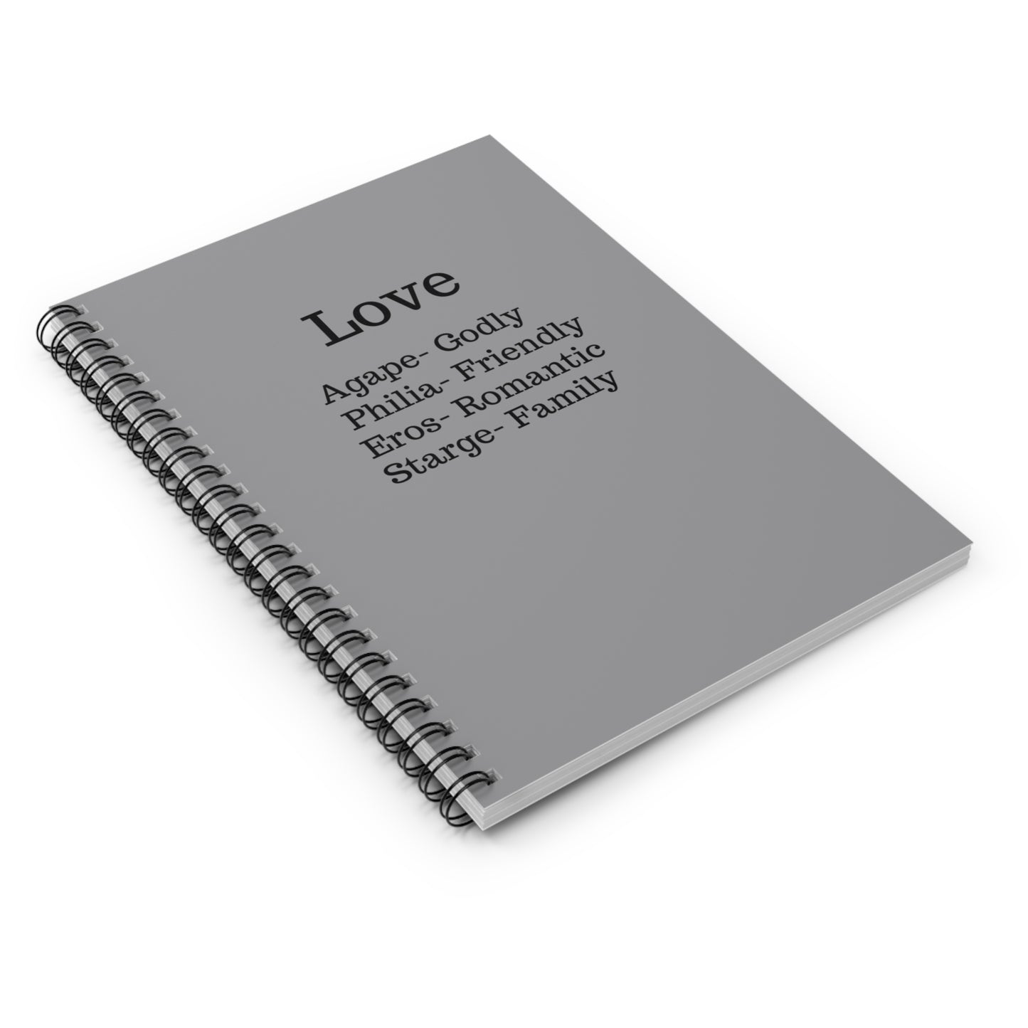 The "Language of the Heart" Notebook – Ancient Wisdom Ruled Journal (Grey)