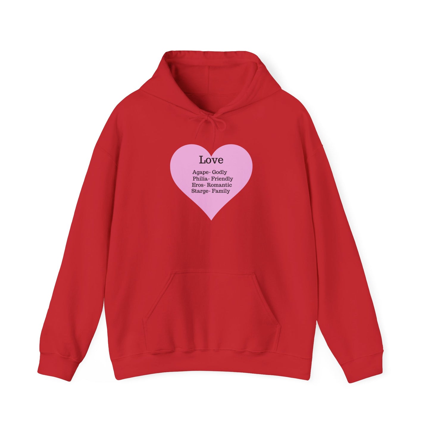 Minimalist "Love" Definition Hoodie – Pastel Pink Graphic Streetwear