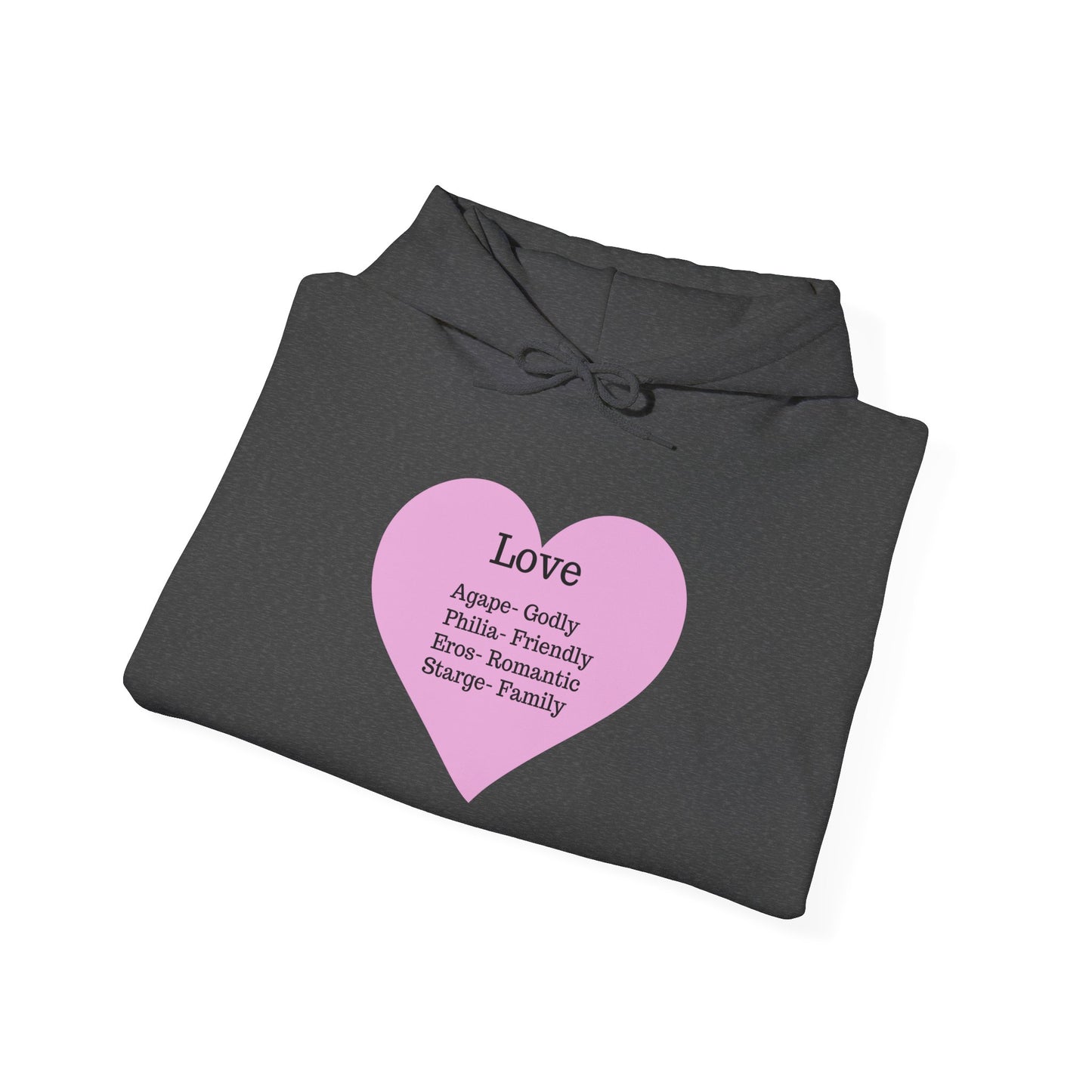 Minimalist "Love" Definition Hoodie – Pastel Pink Graphic Streetwear