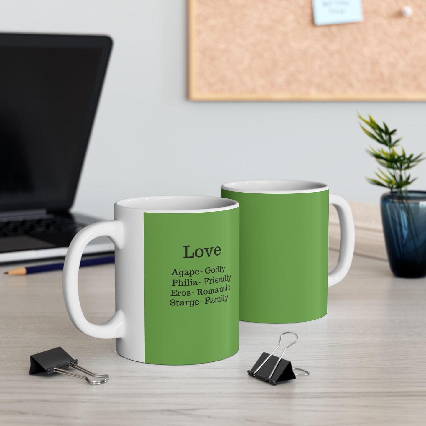 The "Ancient Wisdom" Love Definition Mug – A Sincere Start to Your Day (11oz, 15oz)(Green)