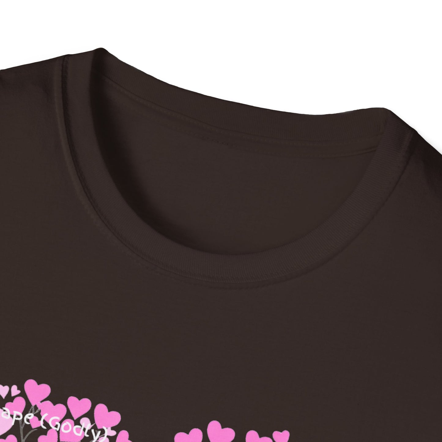 Aesthetic Greek Love Typography Shirt – Softstyle Pink Heart Graphic Tee