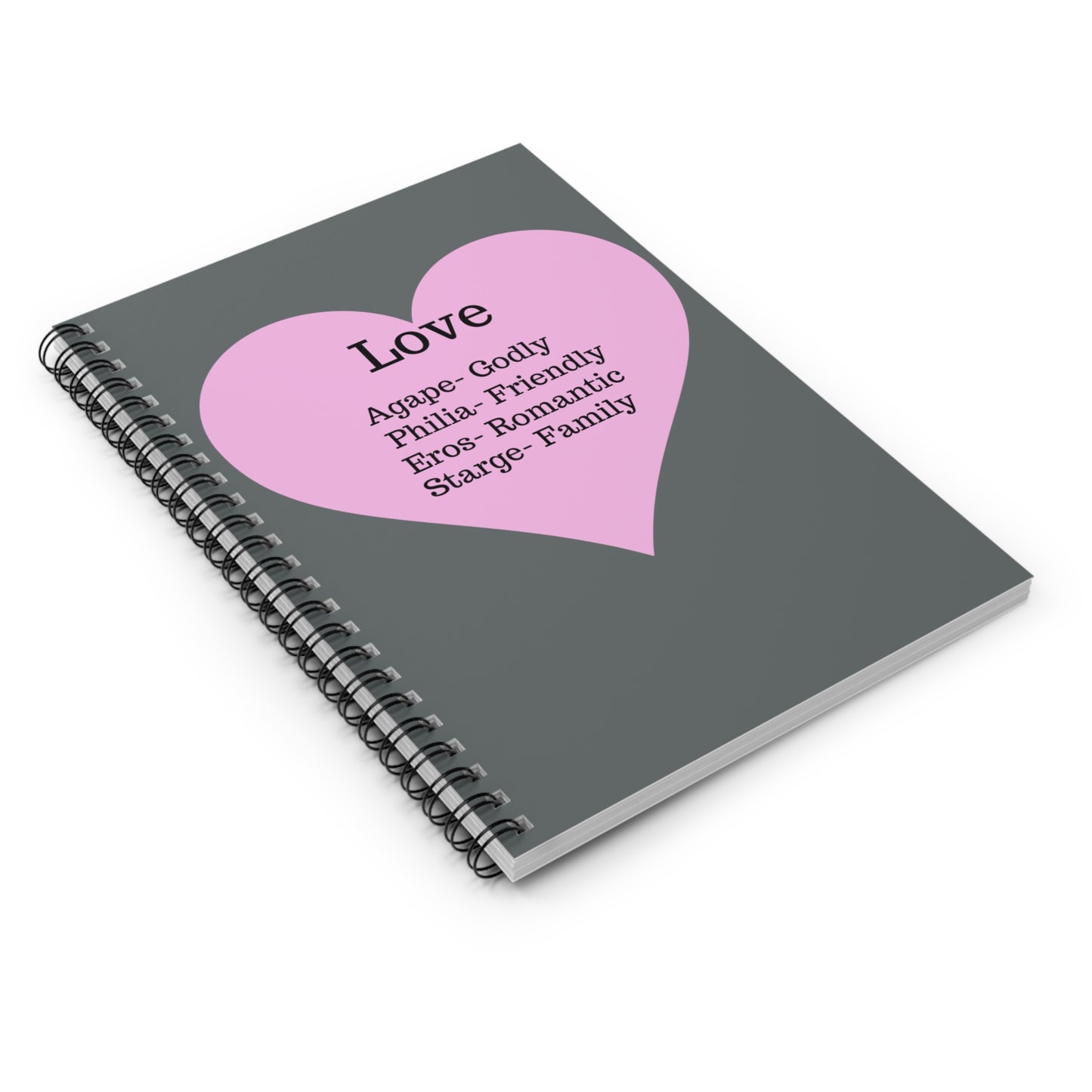 The "Language of the Heart" Notebook – Ruled Journal for Every Thought (Dark grey)