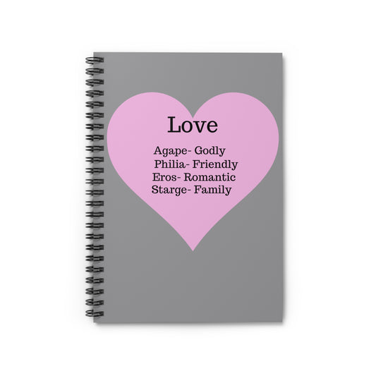 The "Language of the Heart" Notebook – Ruled Journal for Every Thought (Grey)