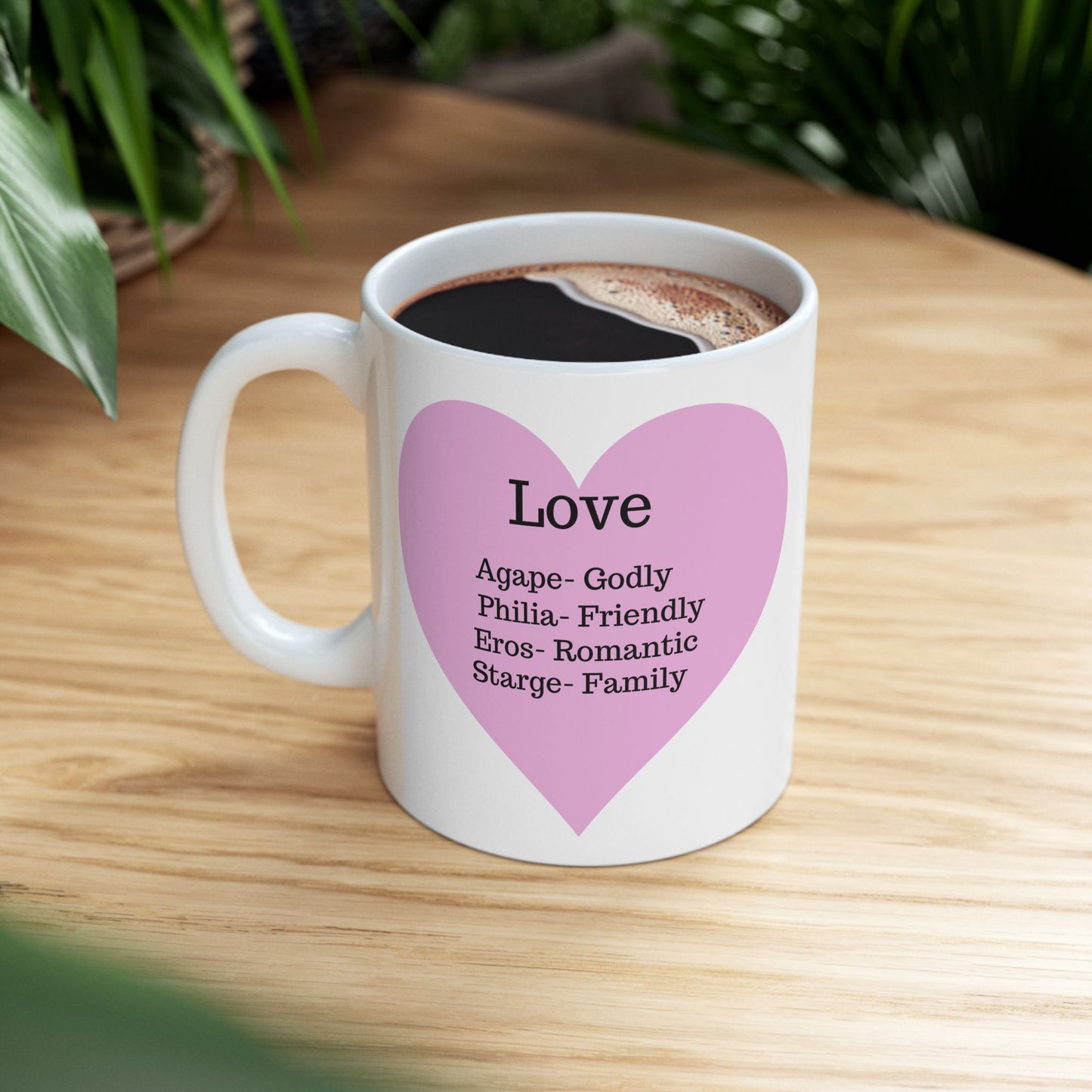 The "Language of Love" Ceramic Mug – A Sincere Start to Your Day (11oz, 15oz)(White)