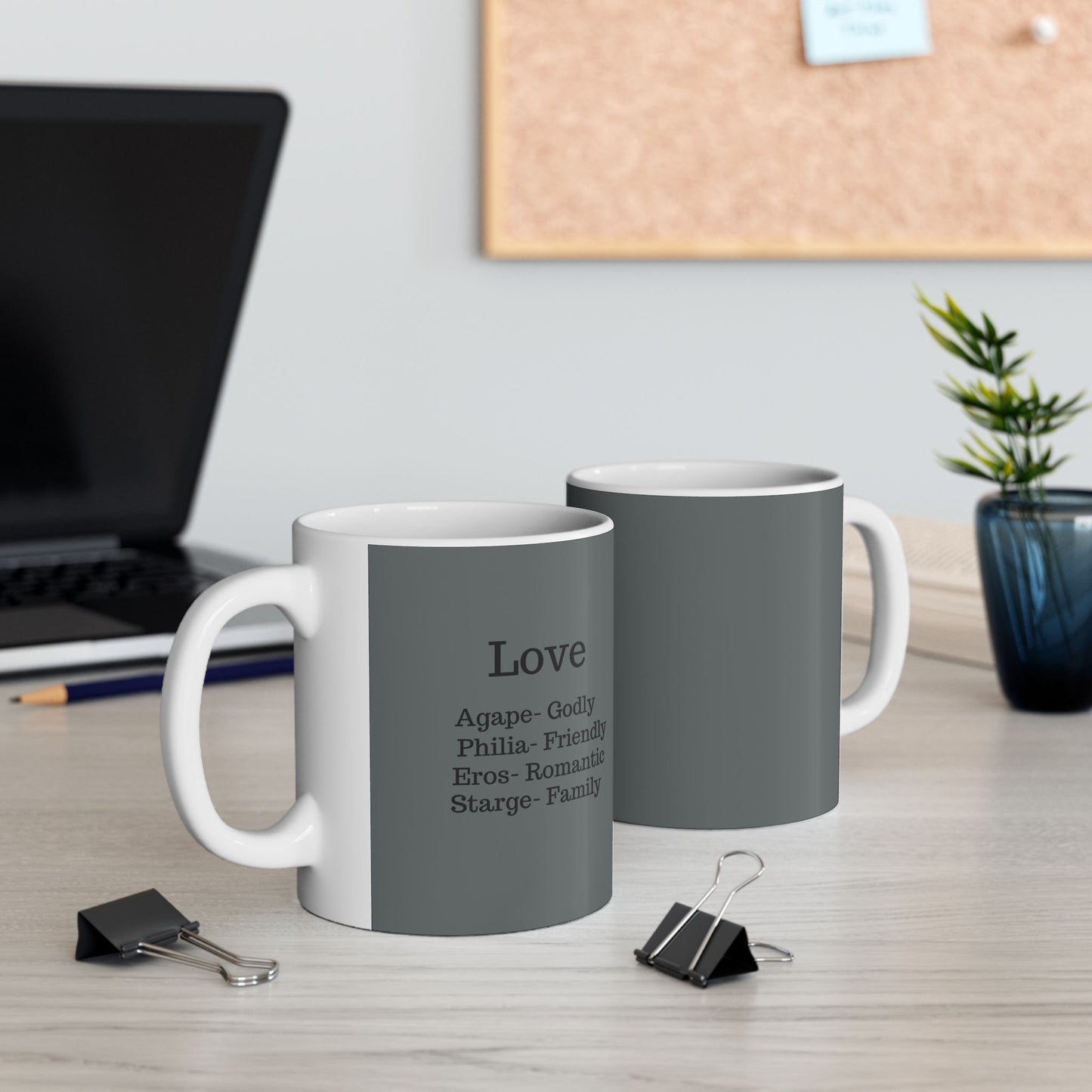 The "Ancient Wisdom" Love Definition Mug – A Sincere Start to Your Day (11oz, 15oz)(Dark grey)