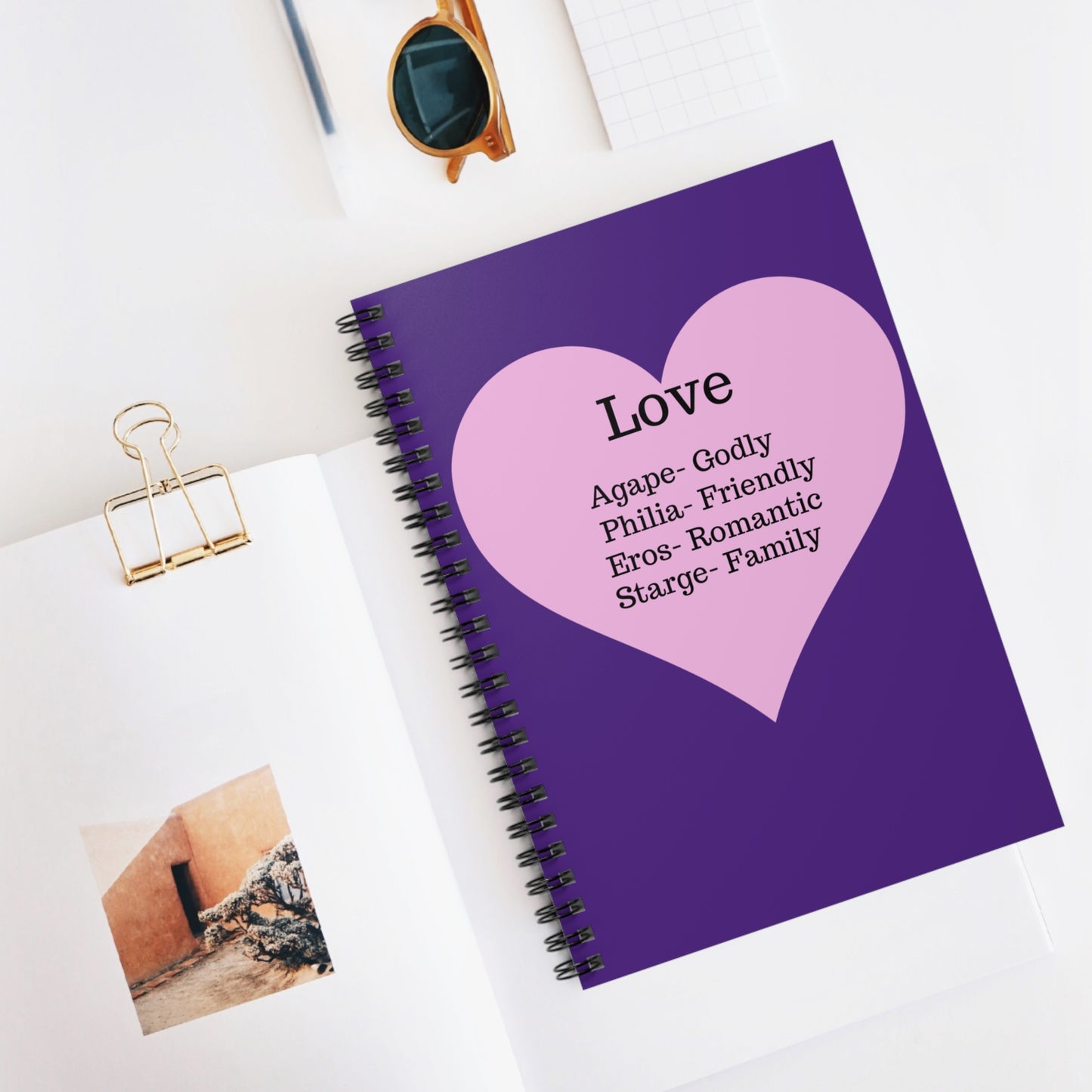 The "Language of the Heart" Notebook – Ruled Journal for Every Thought (Purple)