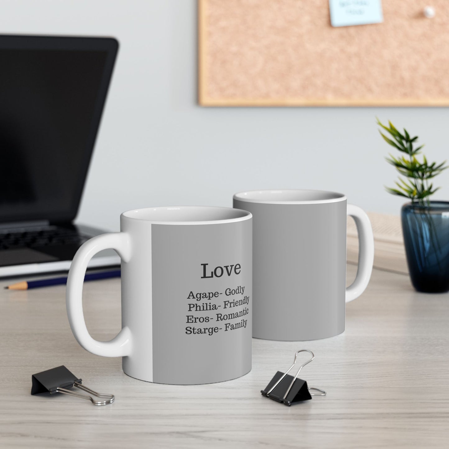 The "Ancient Wisdom" Love Definition Mug – A Sincere Start to Your Day (11oz, 15oz)(Light grey)