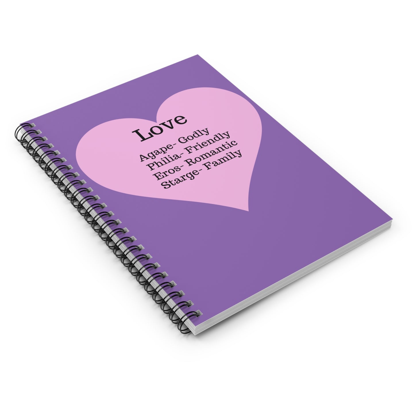 The "Language of the Heart" Notebook – Ruled Journal for Every Thought (Light purple)