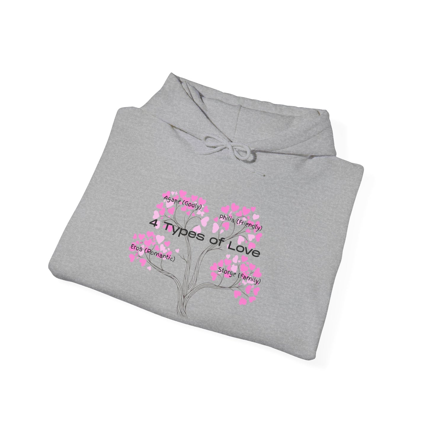 The "Language of Love" Aesthetic Hoodie – Soft Pink Heart Graphic