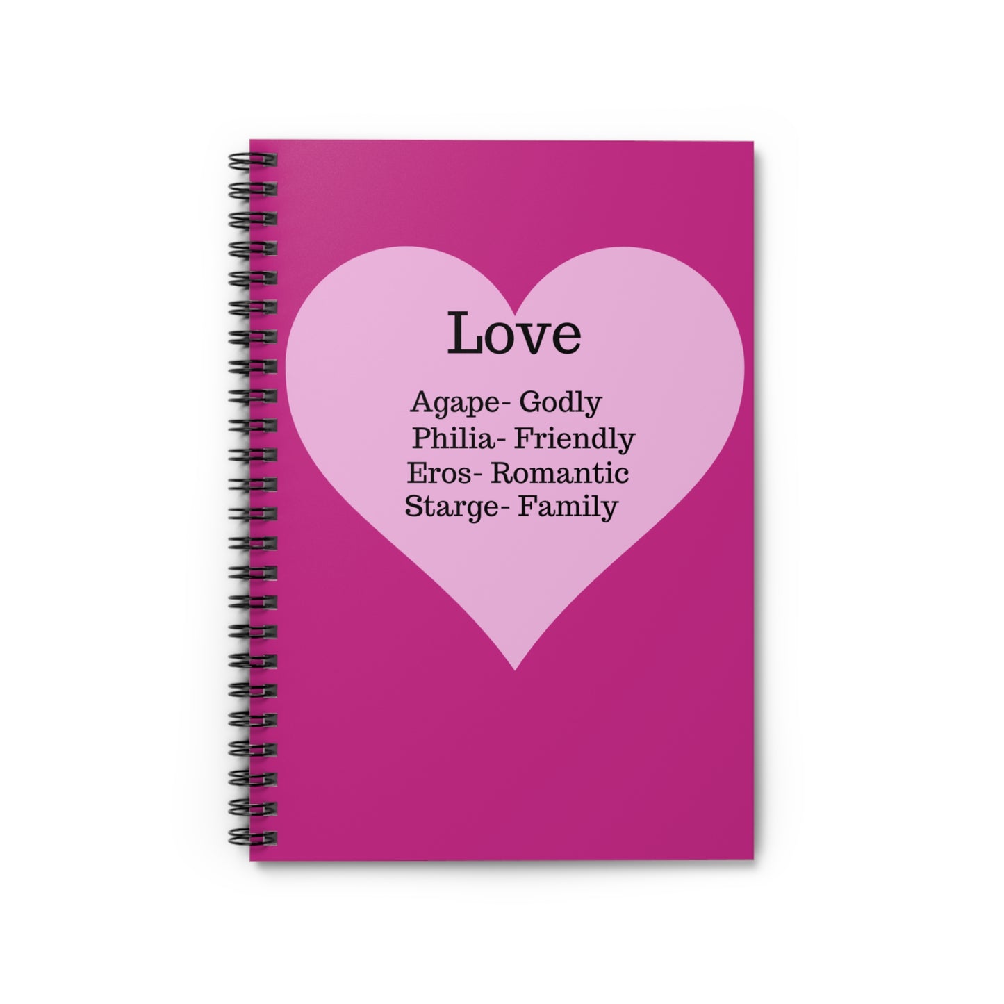 The "Language of the Heart" Notebook – Ruled Journal for Every Thought (Pink)