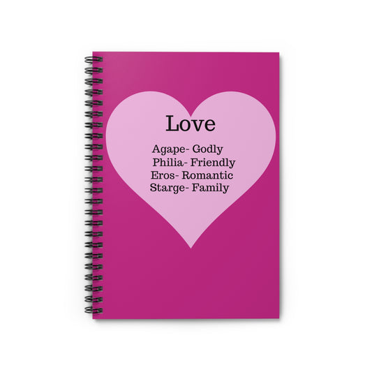 The "Language of the Heart" Notebook – Ruled Journal for Every Thought (Pink)