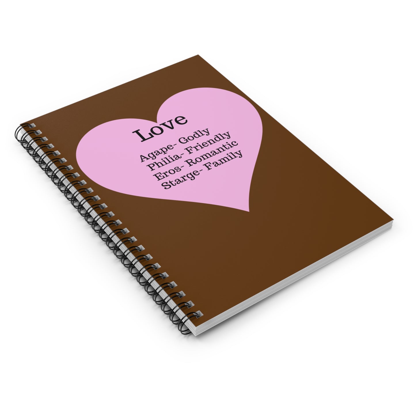 The "Language of the Heart" Notebook – Ruled Journal for Every Thought (Brown)