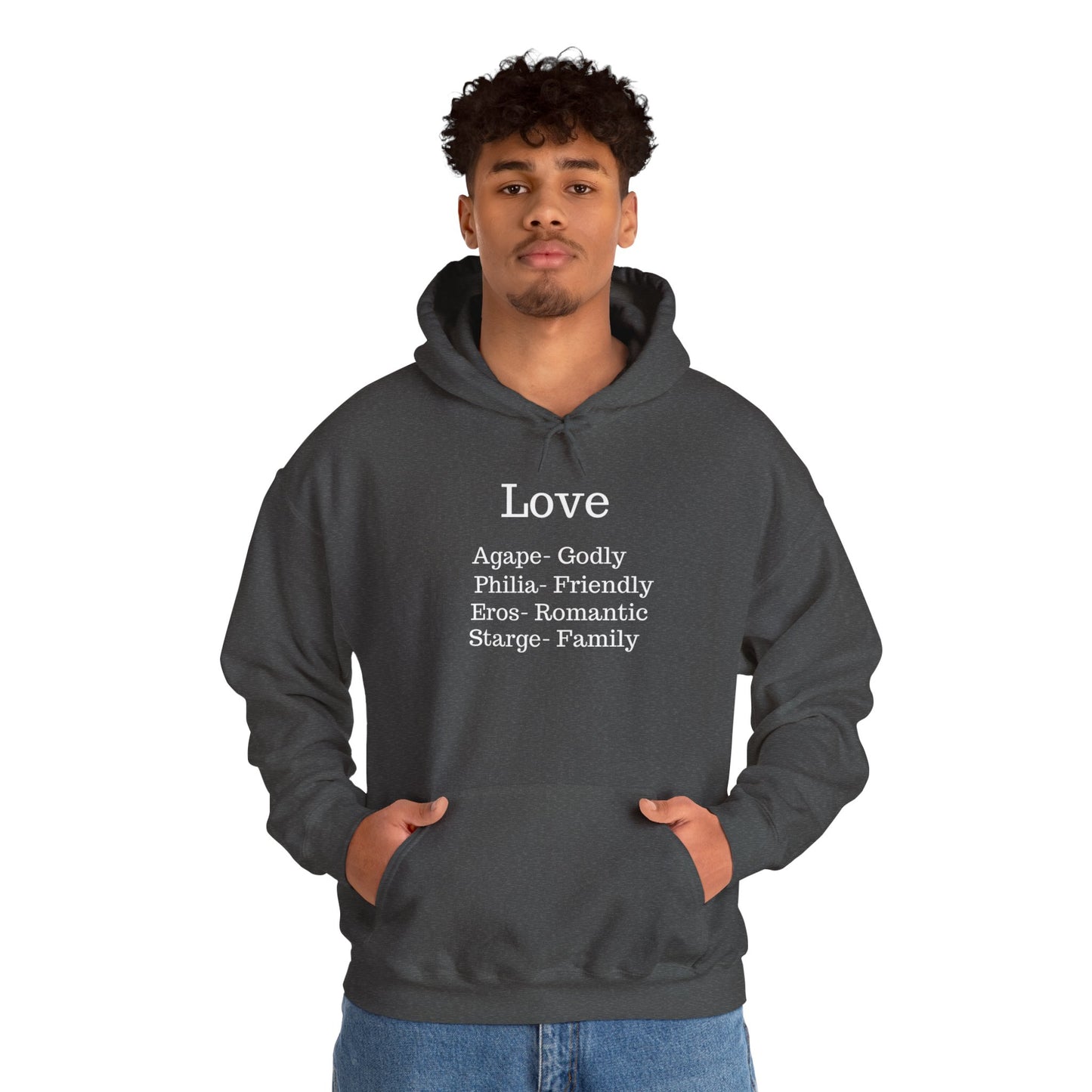 The "Language of Love" Aesthetic Hoodie – Soft Pink Heart Graphic