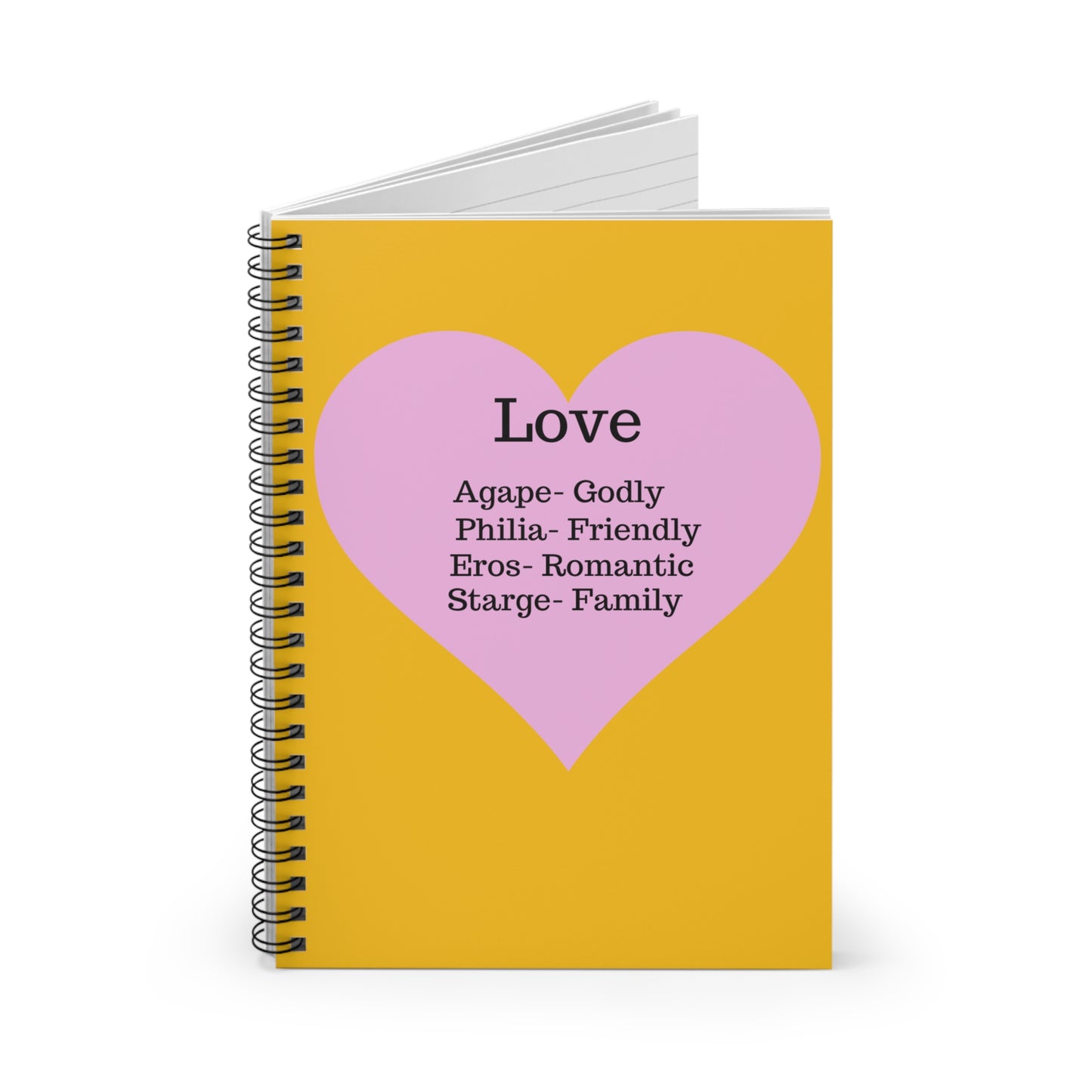 The "Language of the Heart" Notebook – Ruled Journal for Every Thought (Yellow)