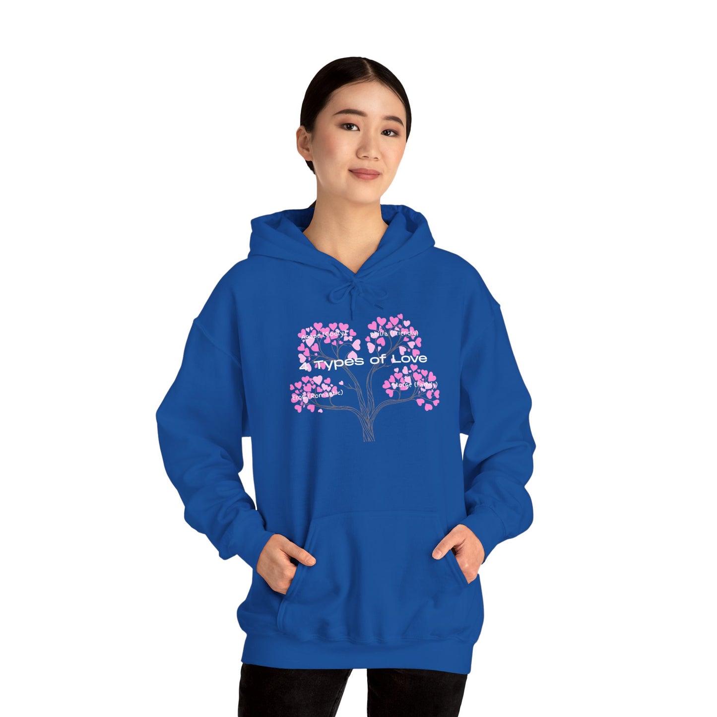 The "Language of Love" Aesthetic Hoodie – Soft Pink Heart Graphic