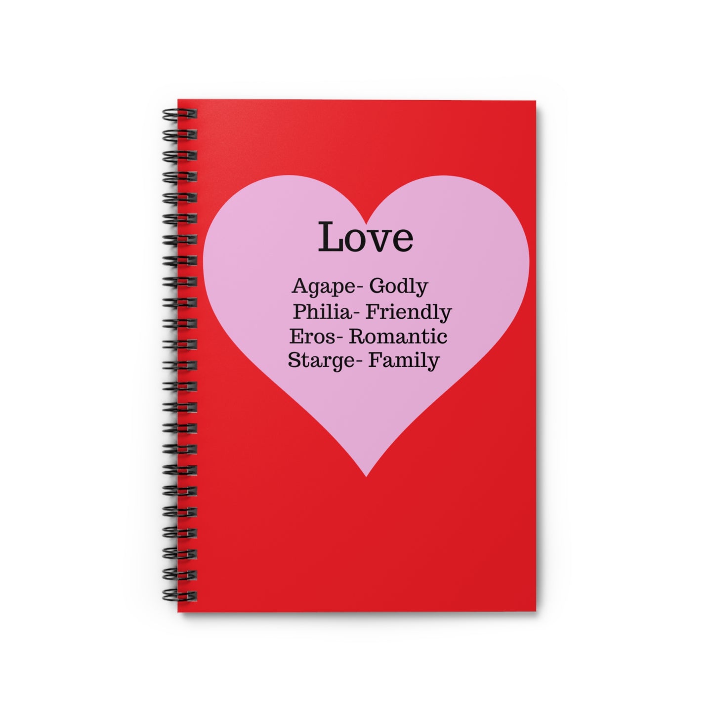 The "Language of the Heart" Notebook – Ruled Journal for Every Thought (Red)