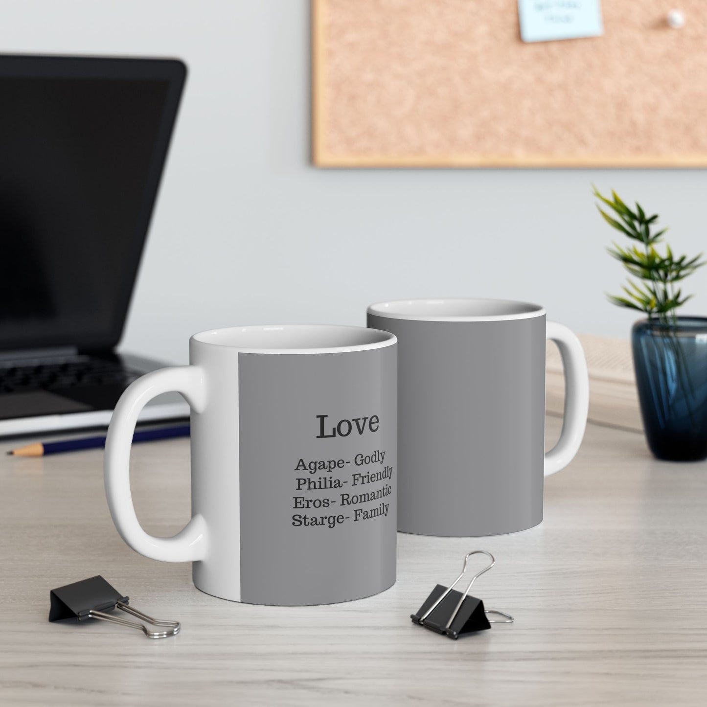The "Ancient Wisdom" Love Definition Mug – A Sincere Start to Your Day (11oz, 15oz)(Grey)