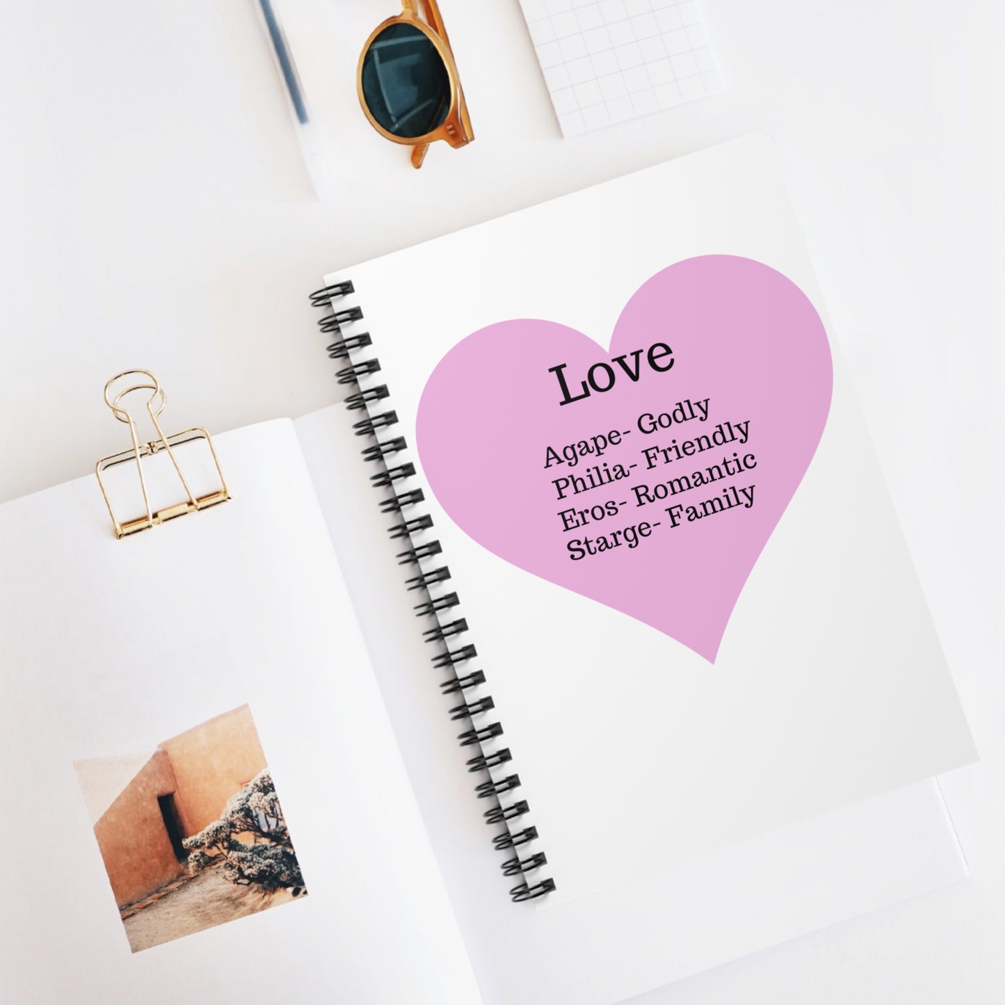 The "Language of the Heart" Notebook – Ruled Journal for Every Thought (White)
